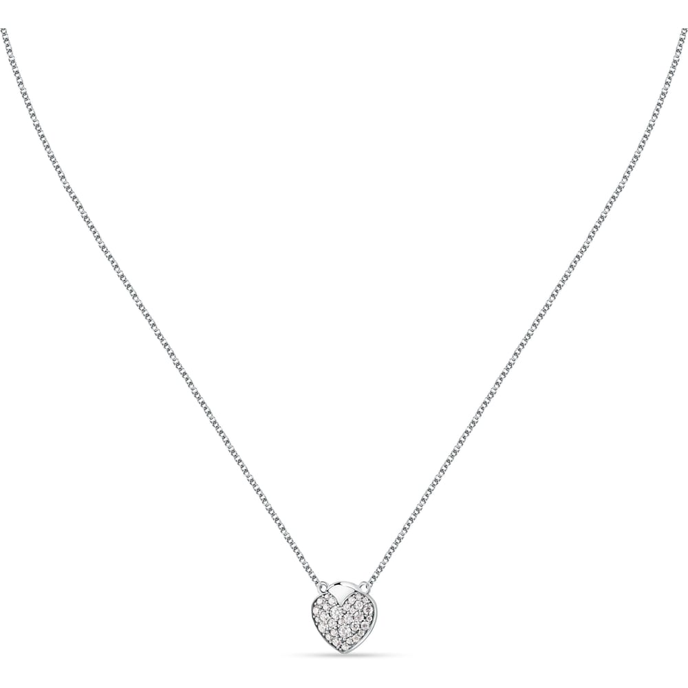 Collana Talismani con Pendente Cuore in Acciaio e Cristalli Bianchi – Morellato SAVZ14
