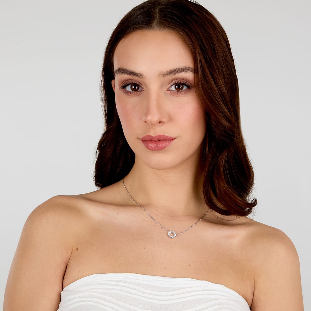 Collana Tesori in Argento e Zirconi Bianchi – Morellato SAIW262 indossato