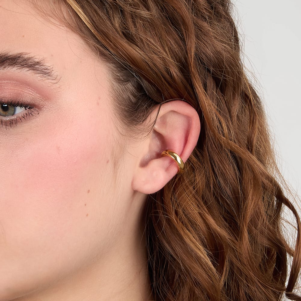 Mono Orecchino Earcuff a Cerchio in Acciaio Dorato – Morellato SAUP38 indossato
