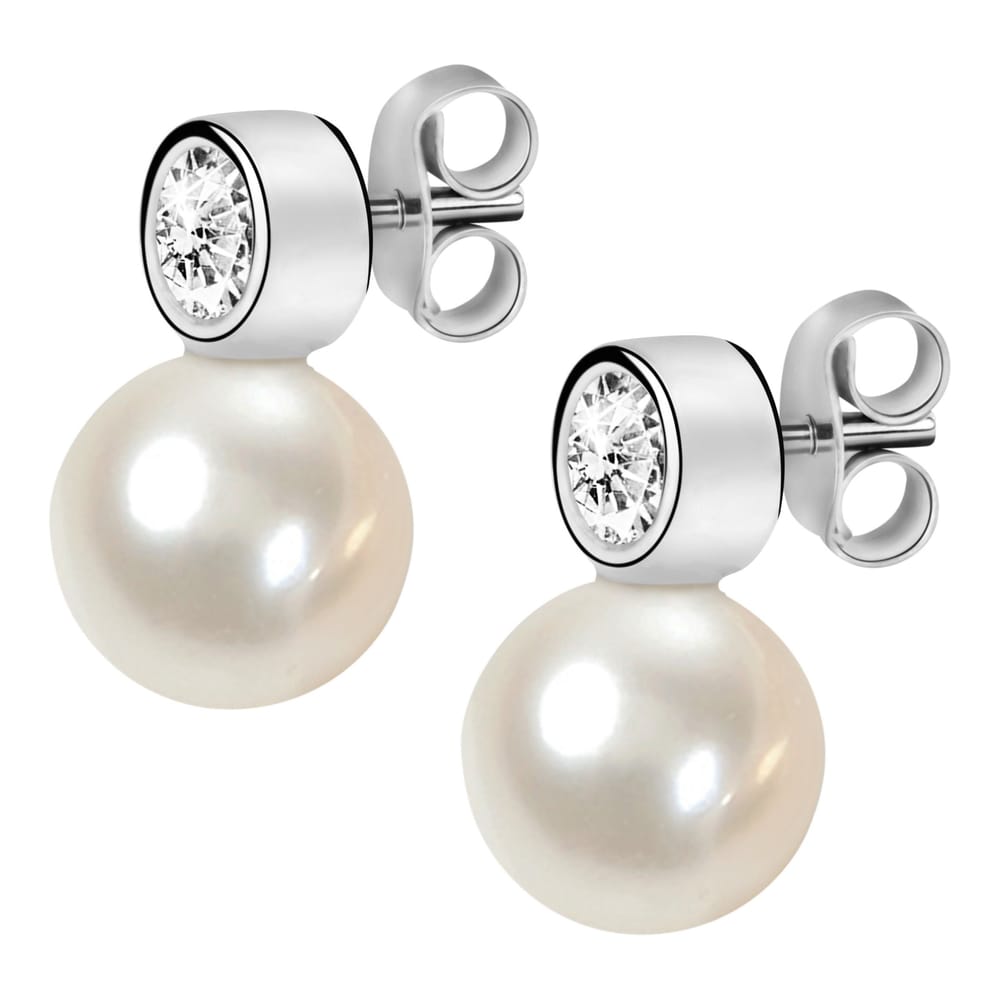Orecchini Pendenti Perla essenziale in Argento e Perle coltivate – Morellato SANH04 indossato