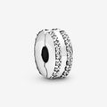 Clip con doppia striscia di pavé