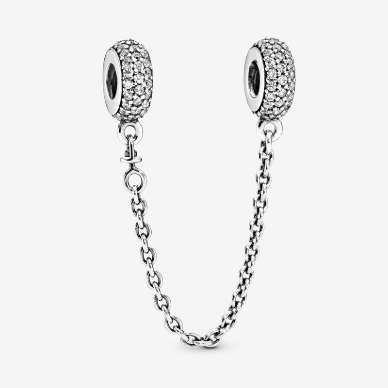 Catena di sicurezza con pavé scintillante