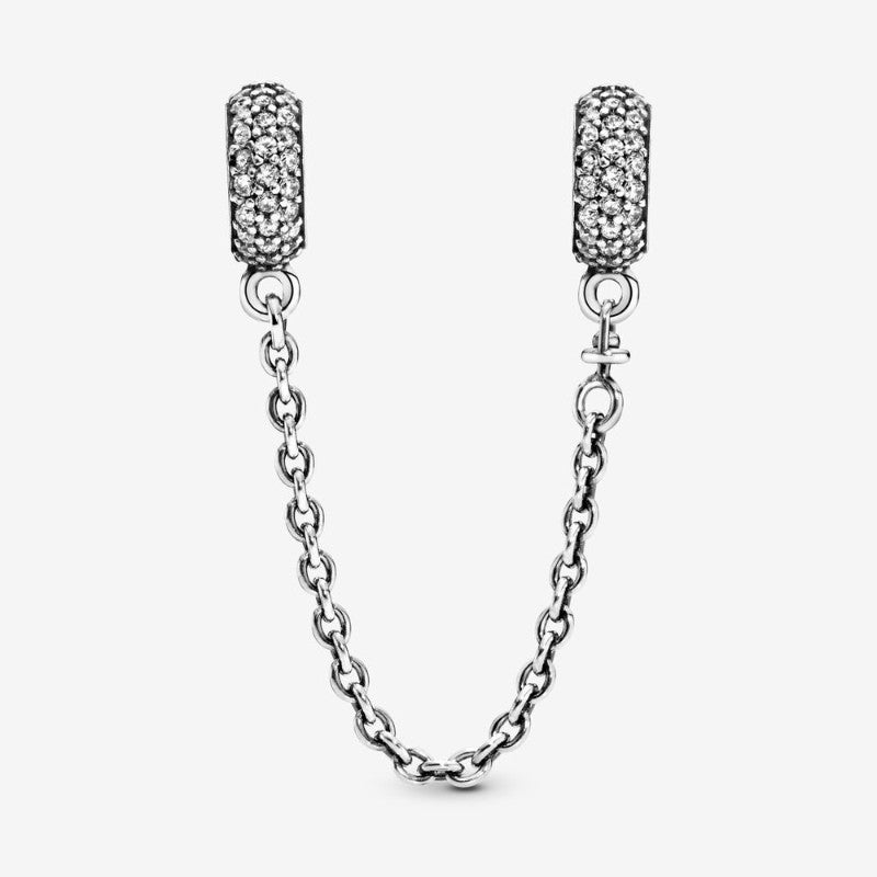 Catena di sicurezza con pavé scintillante