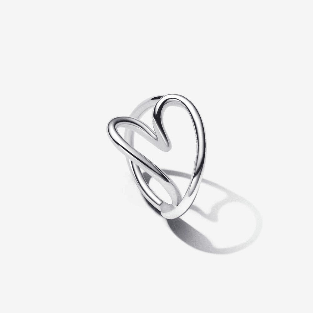 Pandora | Anello Cuore Linea Sinuosa