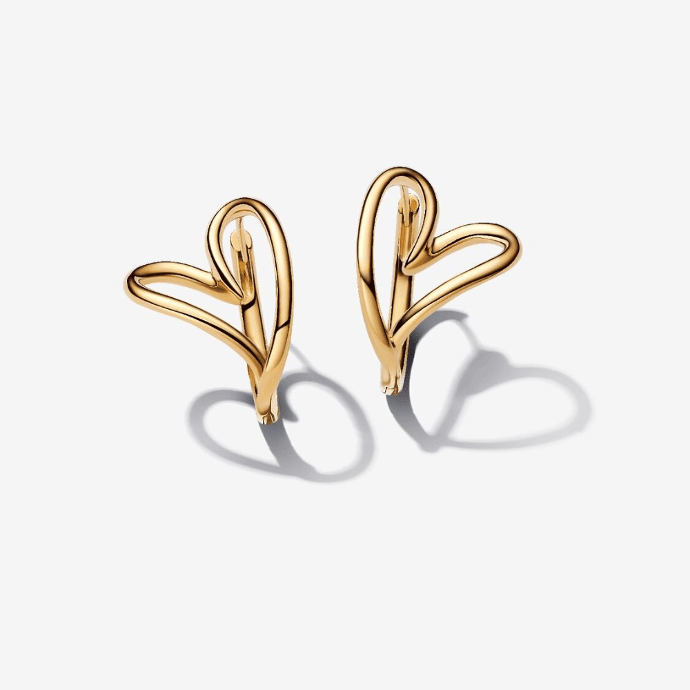 Orecchini Cuore Linea Sinuosa