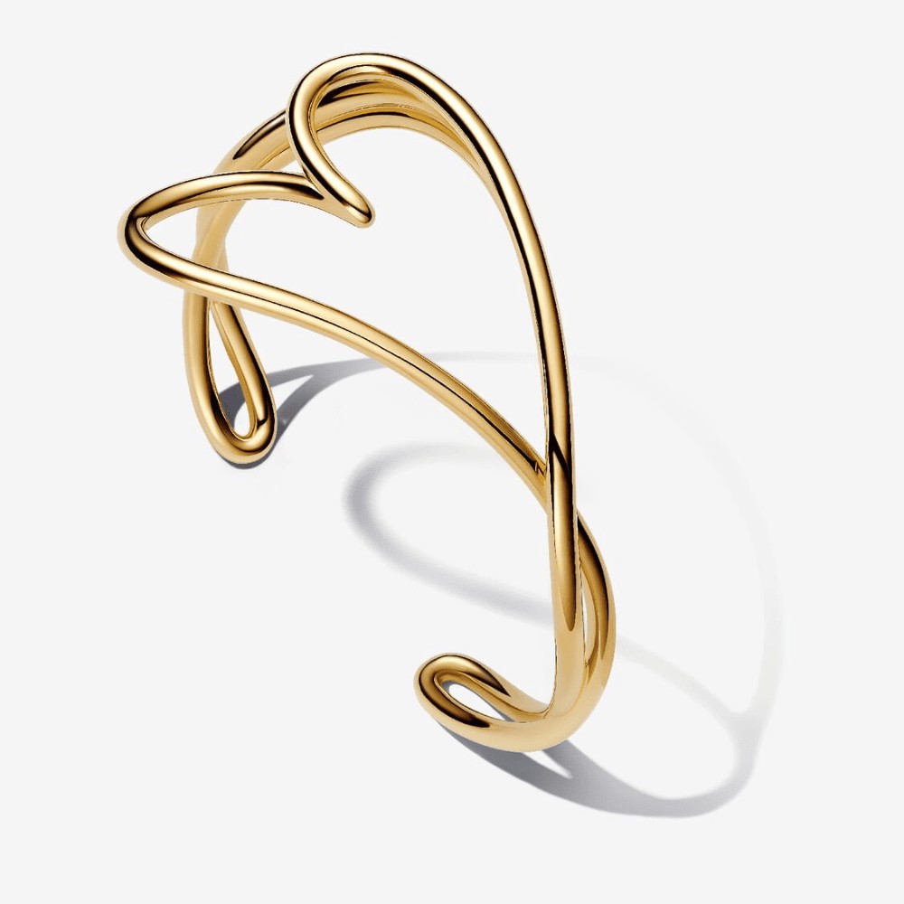 Bracciale Aperto Cuore Linea Sinuosa