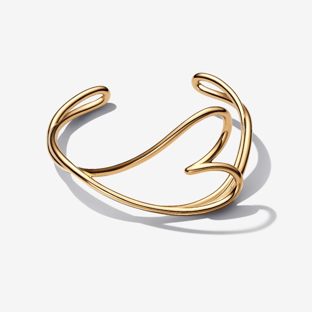 Bracciale Aperto Cuore Linea Sinuosa
