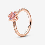 Pandora | Anello Corona Rosa Scintillante