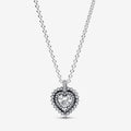 Collana Punto Luce Cuore e Pavè