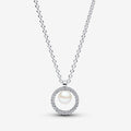 Collana con Perla d’Acqua Dolce Coltivata e Pavè
