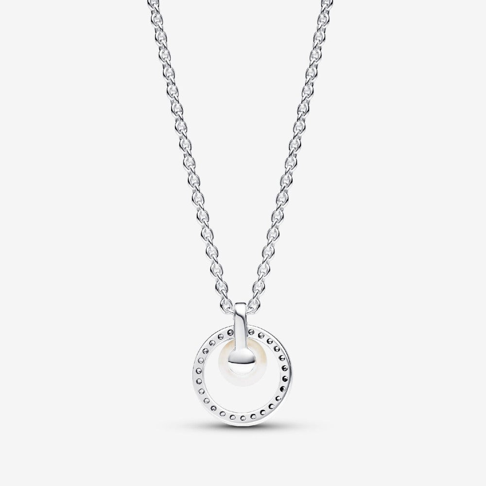 Collana con Perla d’Acqua Dolce Coltivata e Pavè