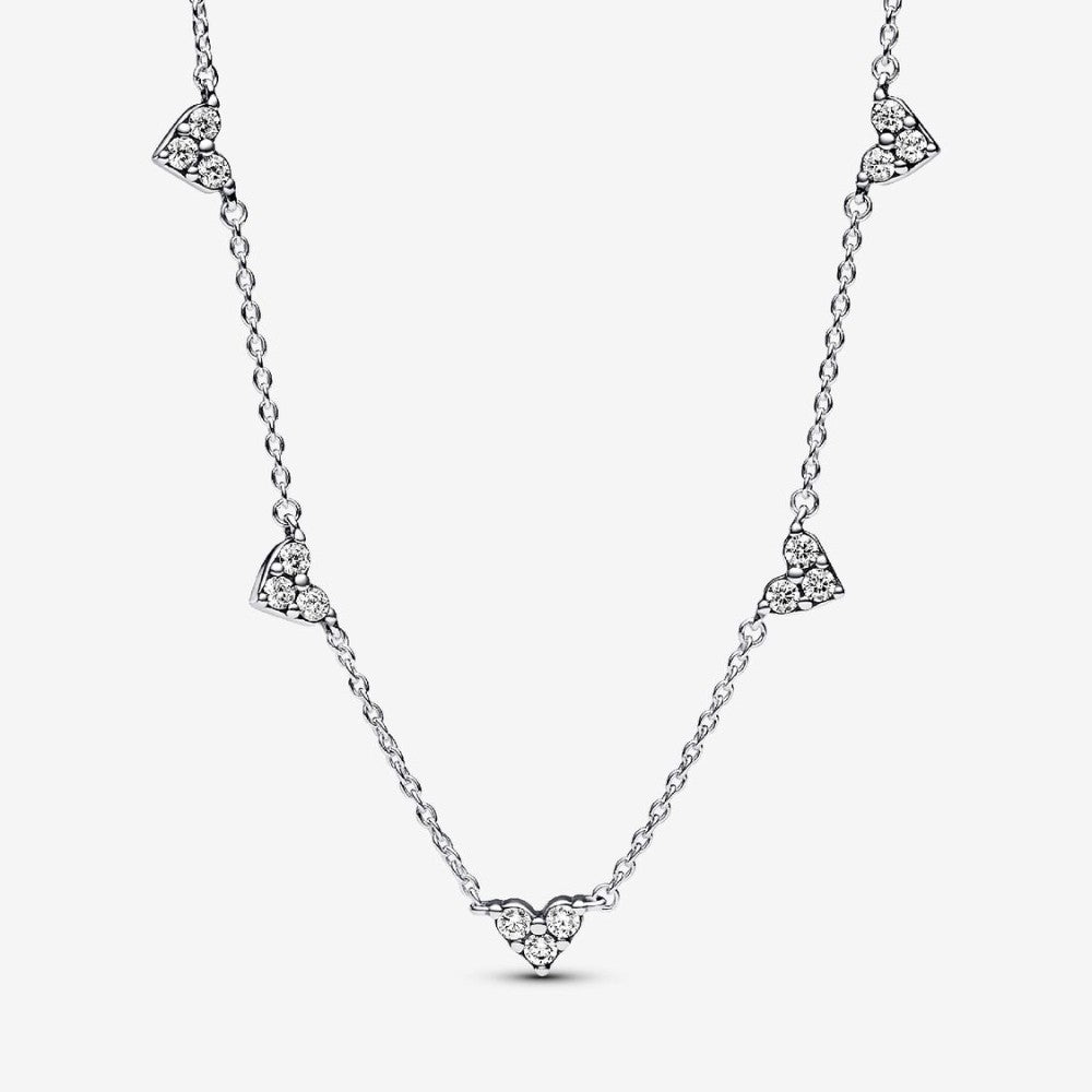 Collana Cuori con Tre Pietre
