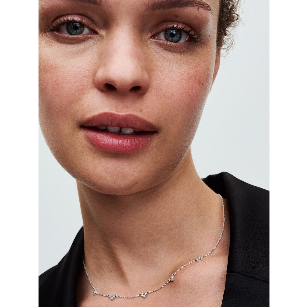 Collana Cuori con Tre Pietre