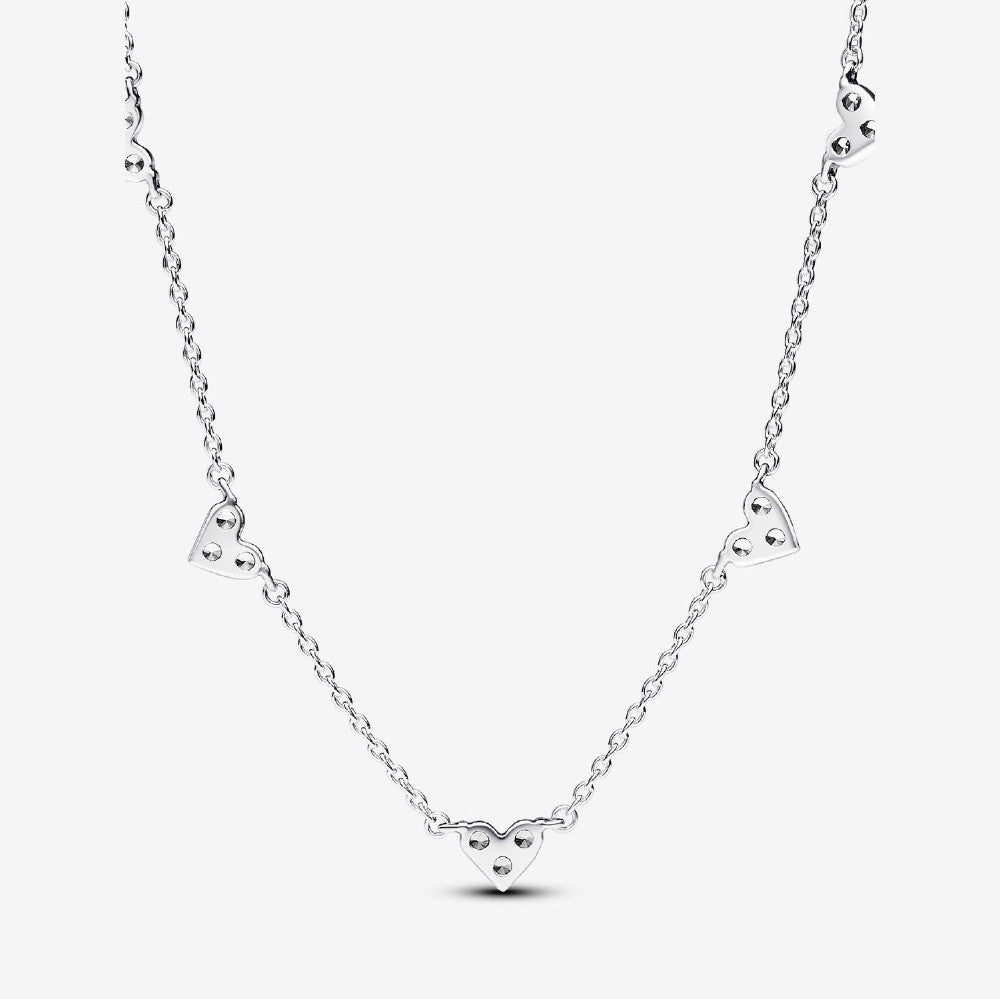 Collana Cuori con Tre Pietre