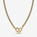 Collana con maglia geometrica