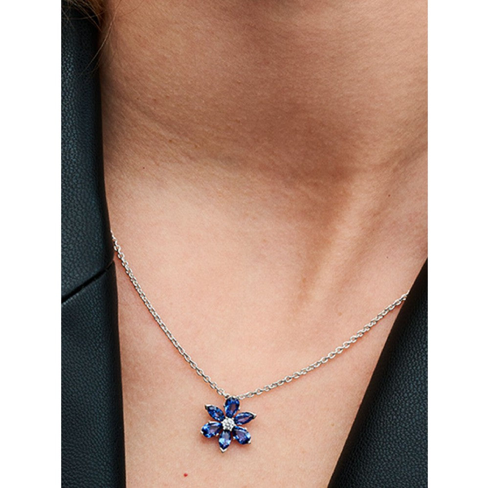 Collana Pendente Herbarium Fiore Blu