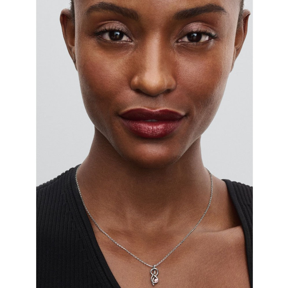 Collana Legame Infinito con Perla Rosa Artificiale