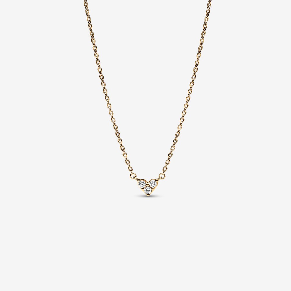 Collana Cuore con Tre Pietre
