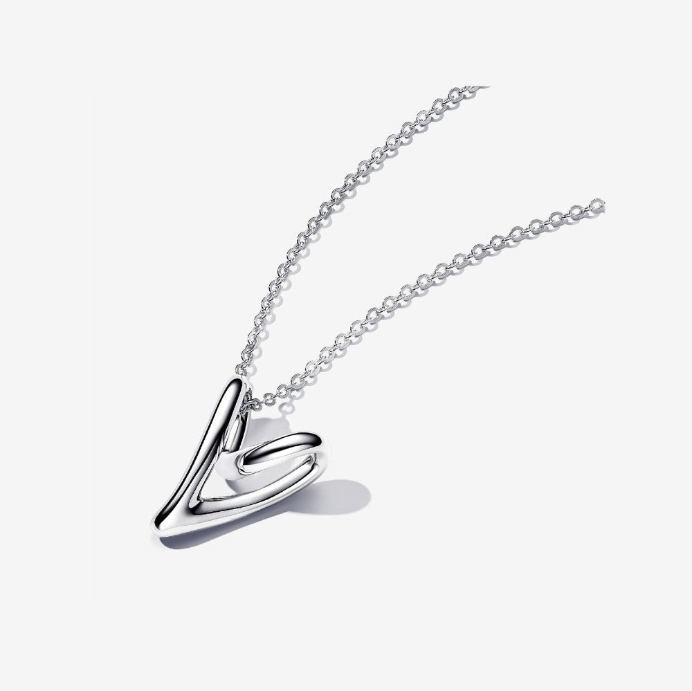 Collana Cuore Linea Sinuosa
