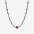 Collana Choker Cuore Rosso