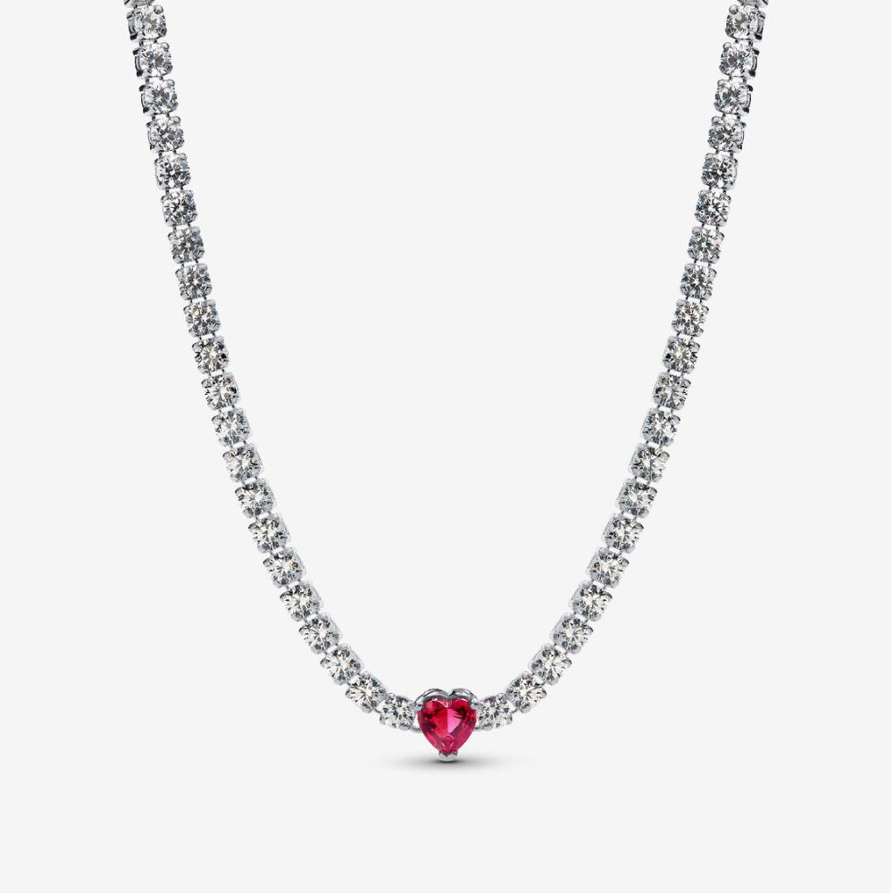Collana Choker Cuore Rosso