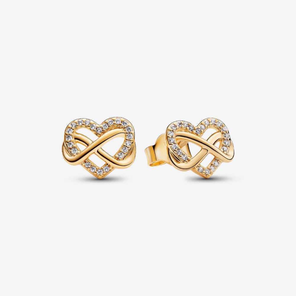 Orecchini Cuore Infinito Pietre Luminose