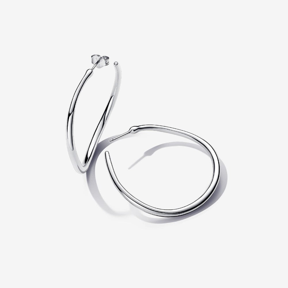 Orecchini Cerchi Aperti 42 mm Linea Sinuosa