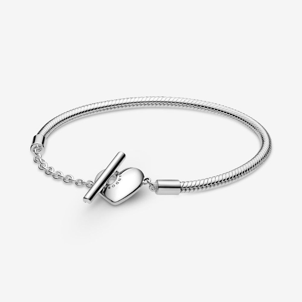 Bracciale Moments con Chiusura a T e Cuore