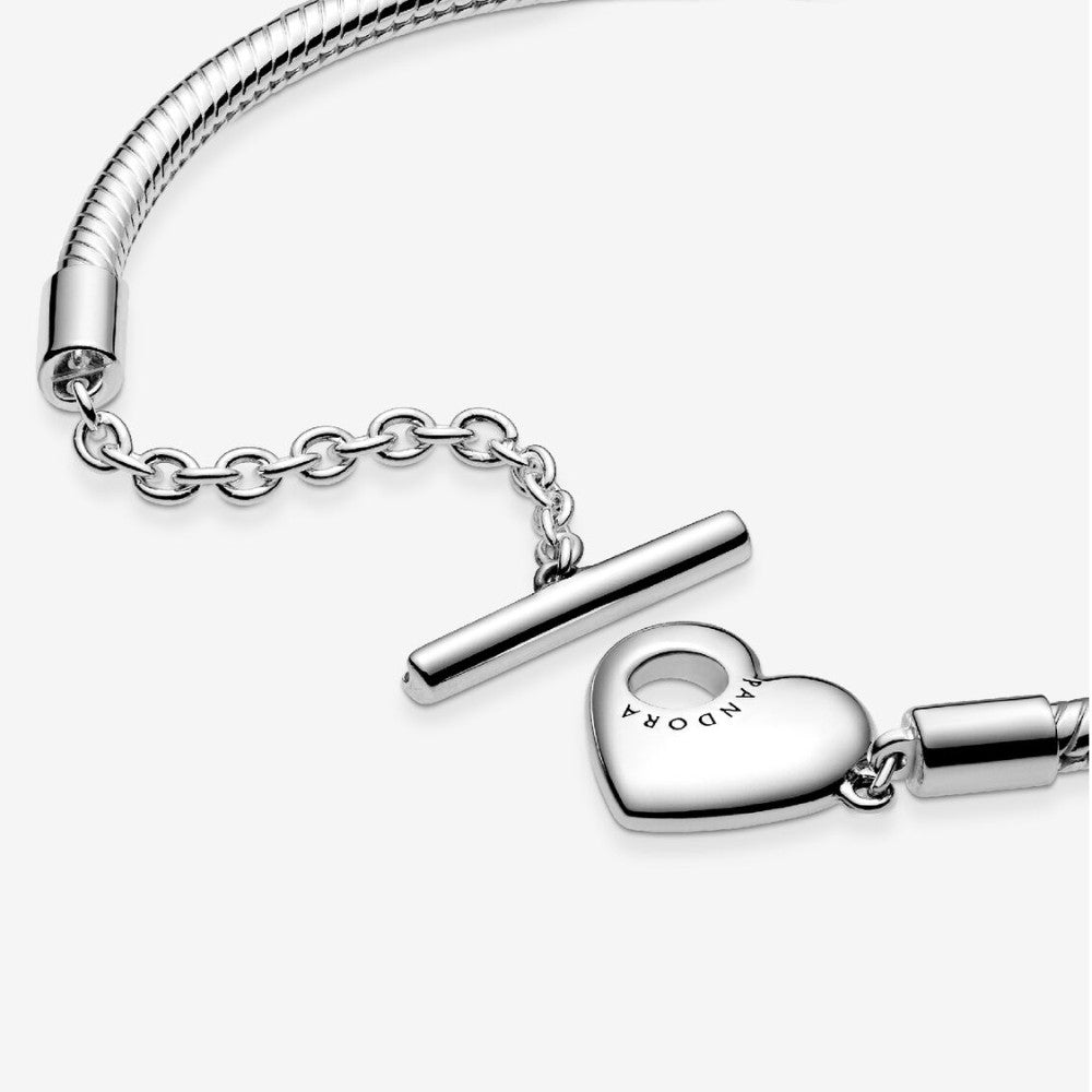 Bracciale Moments con Chiusura a T e Cuore
