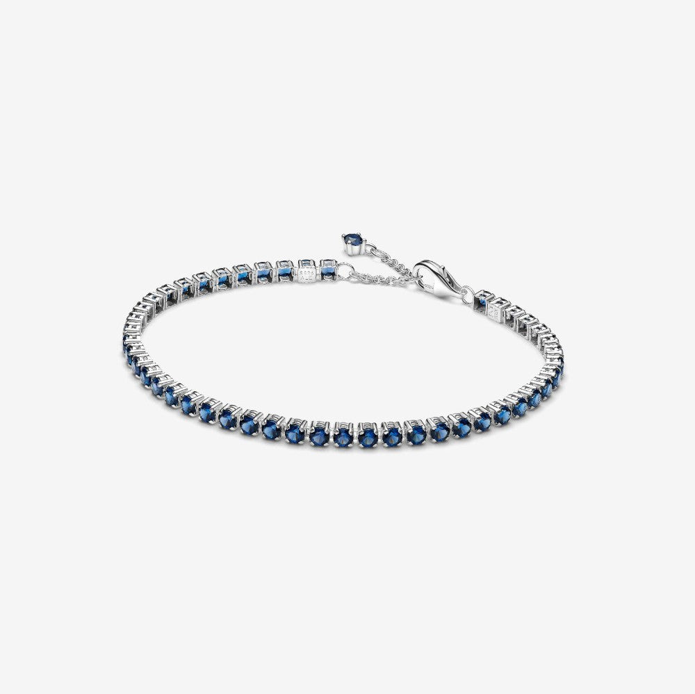 Bracciale Tennis con Pietre Blu