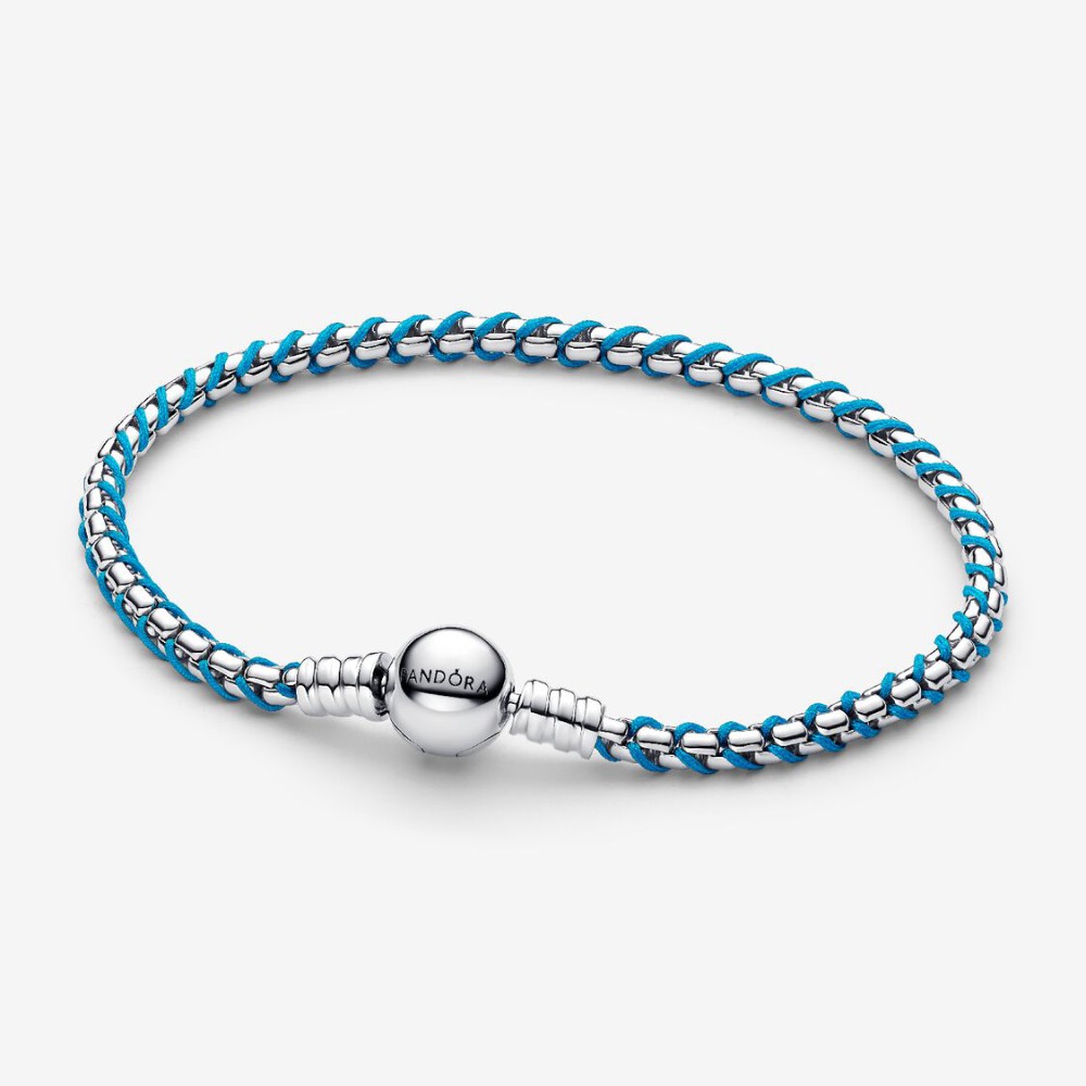 Bracciale Intreccio Tessuto Turchese