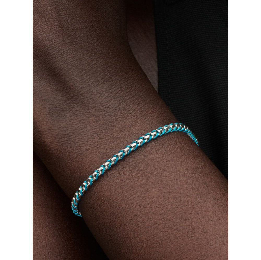 Bracciale Intreccio Tessuto Turchese