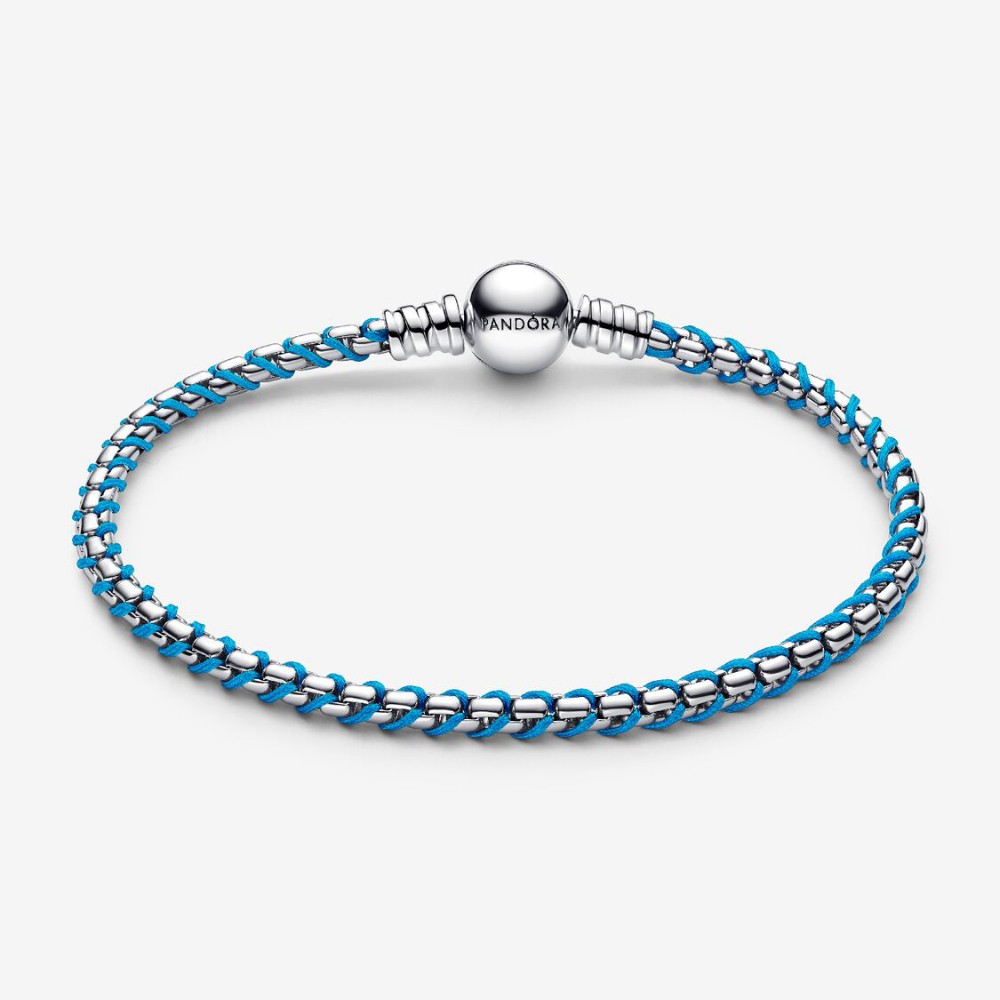 Bracciale Intreccio Tessuto Turchese