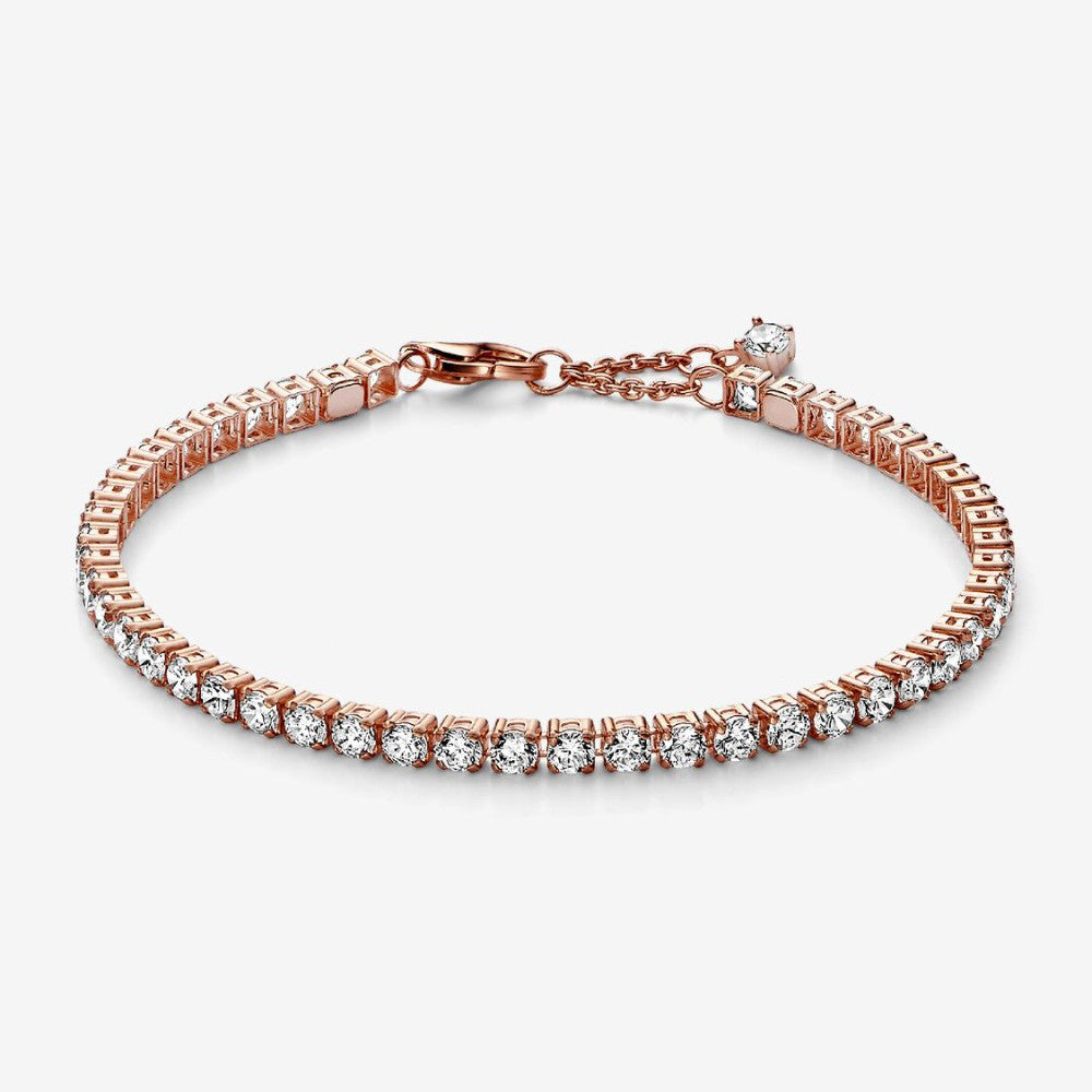 Bracciale Tennis Oro Rosa