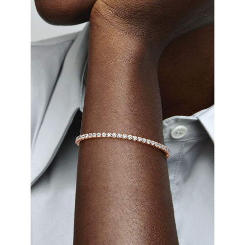 Bracciale Tennis Oro Rosa