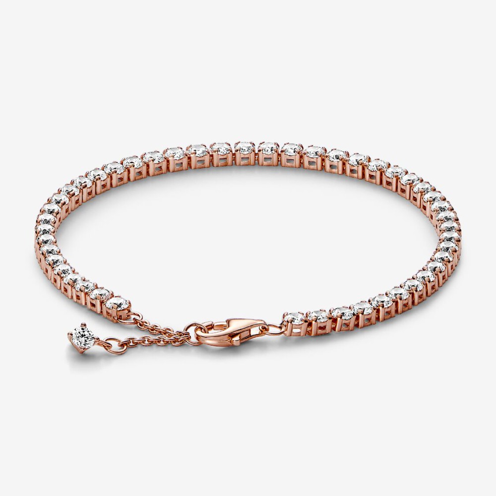 Bracciale Tennis Oro Rosa