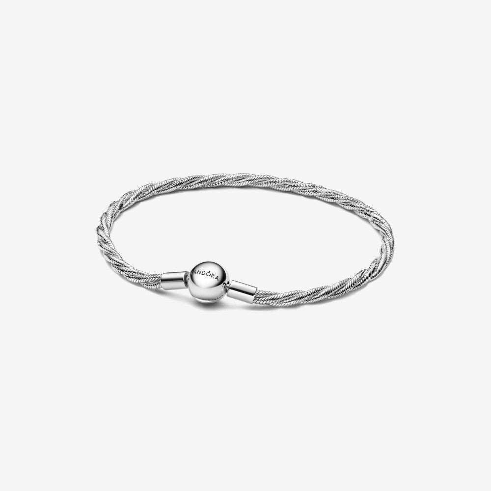 Bracciale Maglia Doppia Intrecciata
con Chiusura a Sfera