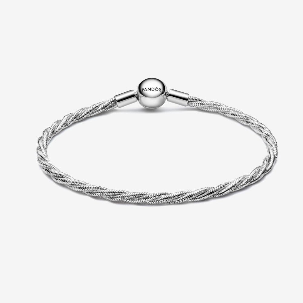 Bracciale Maglia Doppia Intrecciata
con Chiusura a Sfera