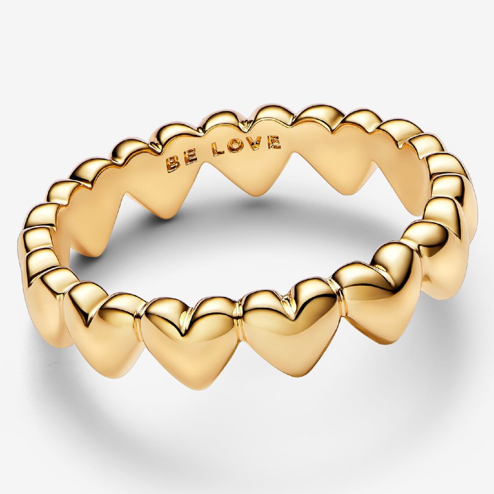Pandora | Anello Fascia a Cuori Be Love Dorato
