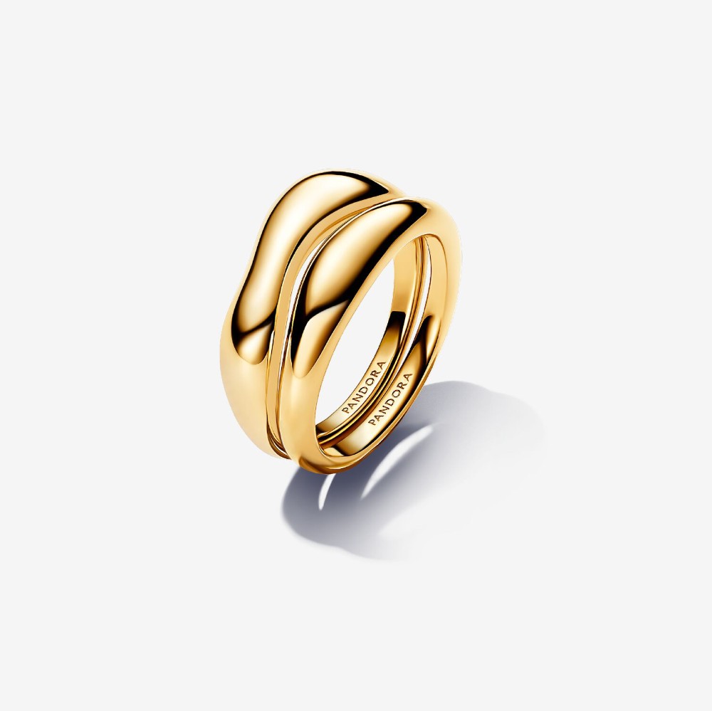 Pandora | Anello Linea Sinuosa Divisibile Dorato