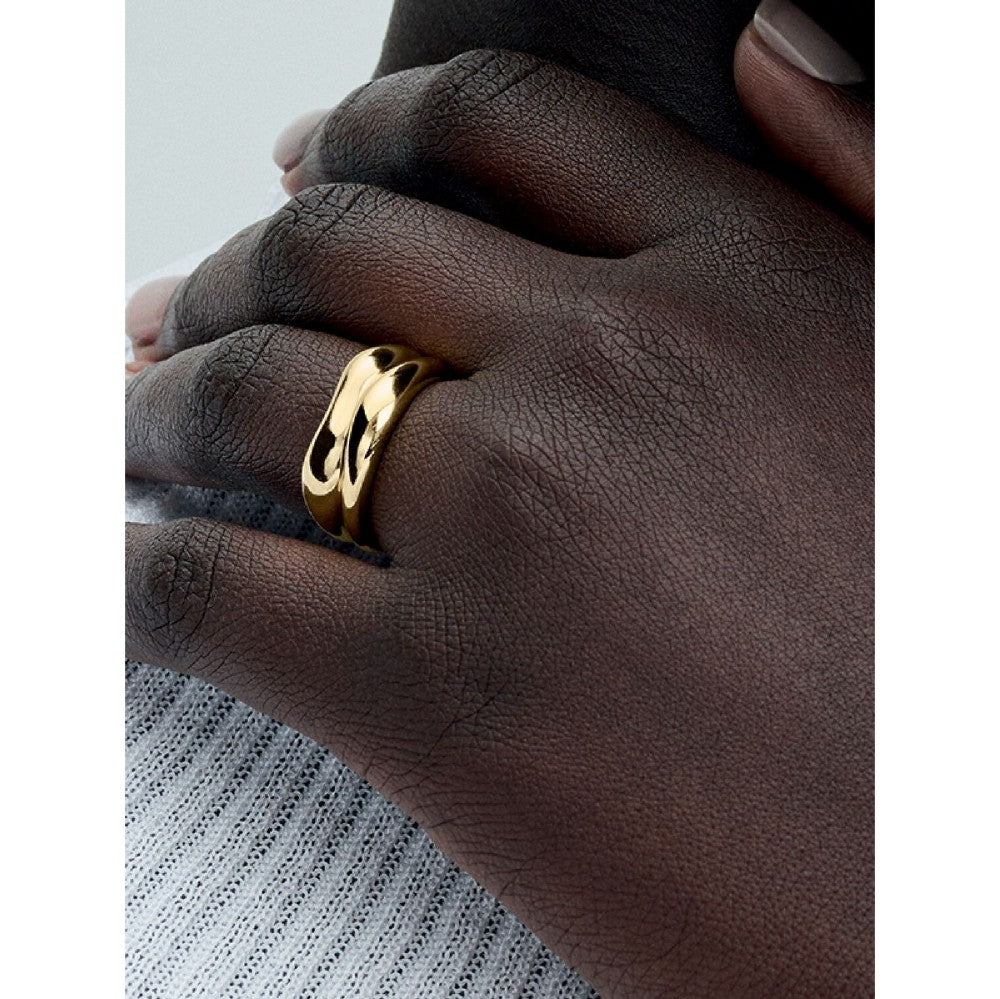Pandora | Anello Linea Sinuosa Divisibile Dorato