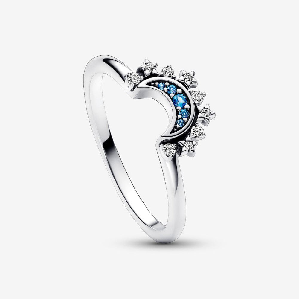 Pandora | Anello Luna Pietre Blu