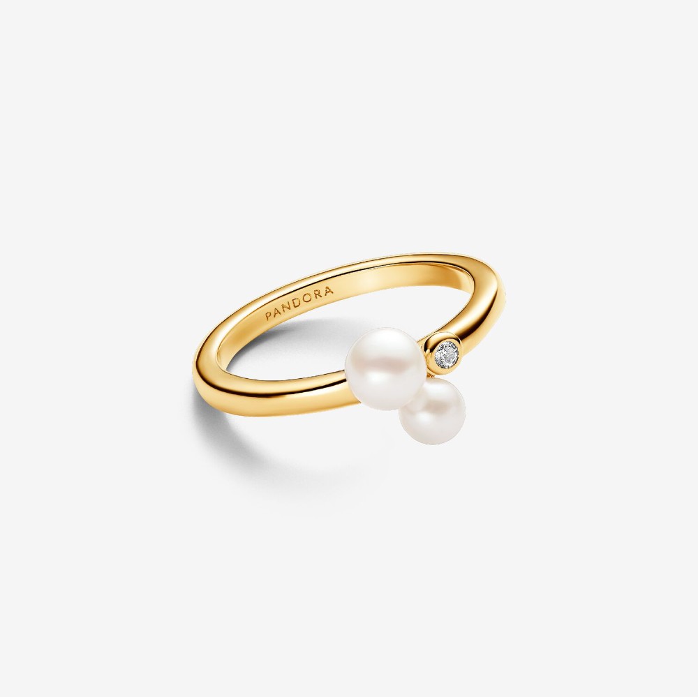Pandora | Anello Perle d'Acqua Dolce Coltivate e Punto Luce