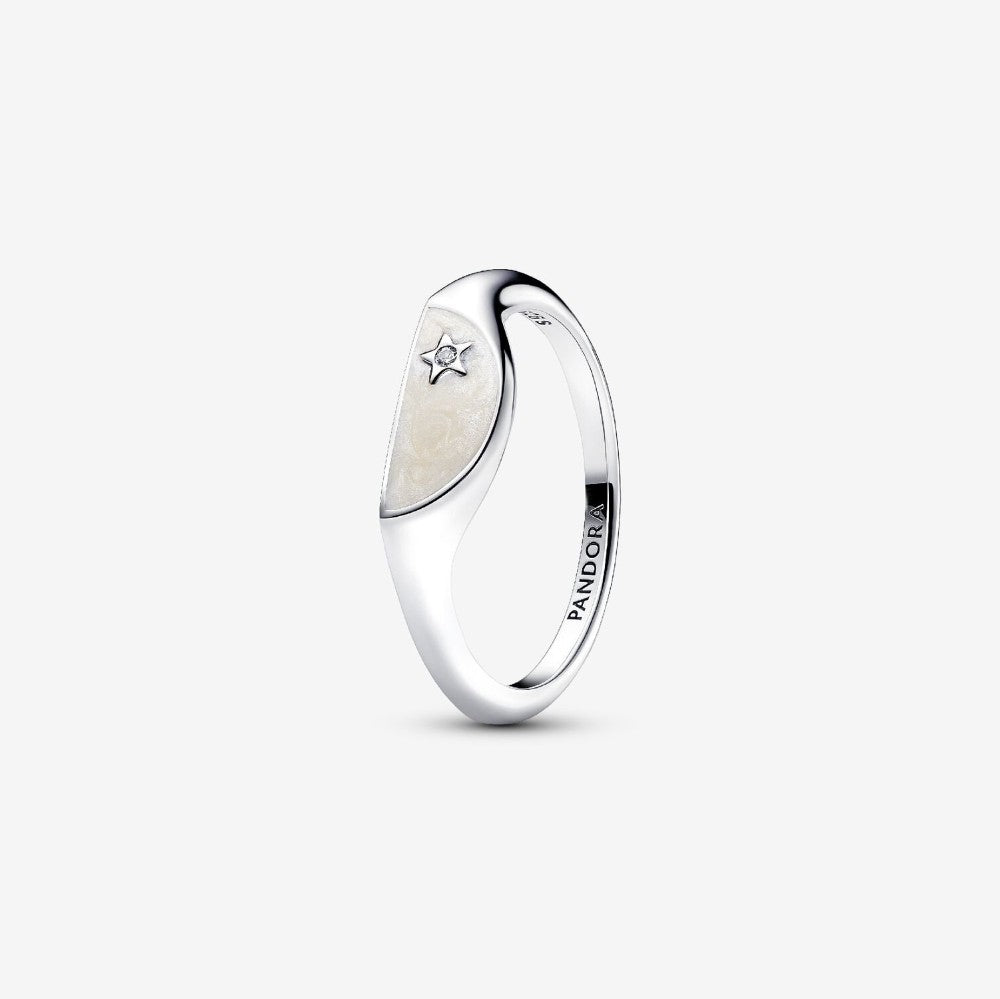 Pandora | Anello Mezzo Sigillo con Smalto Pandora ME