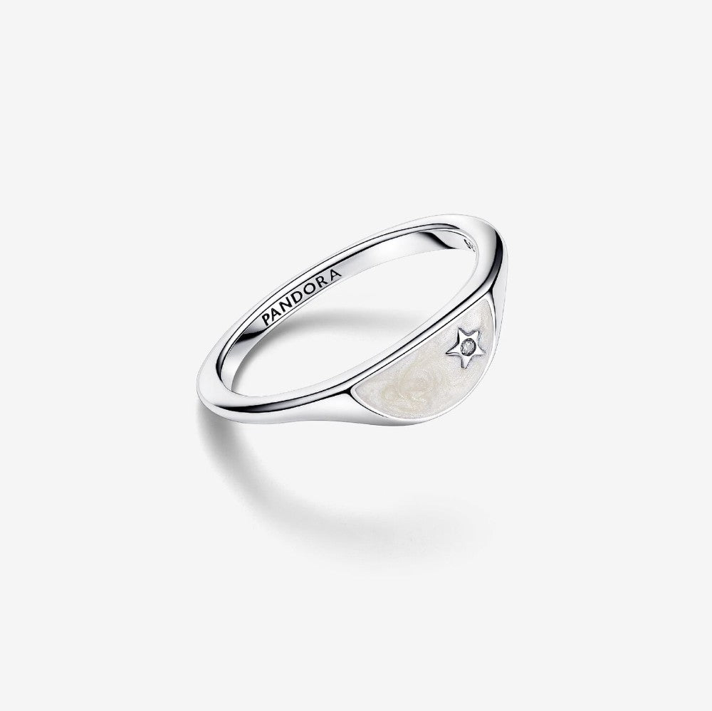 Pandora | Anello Mezzo Sigillo con Smalto Pandora ME