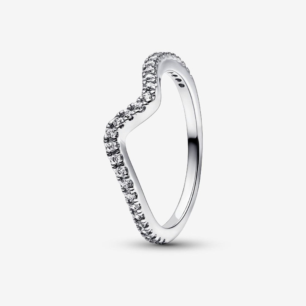 Pandora | Anello Onda Pietre Luminose