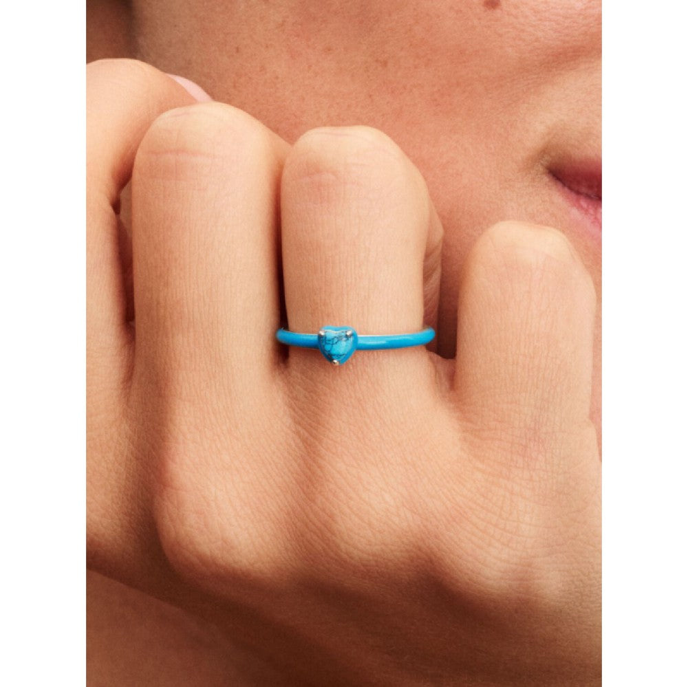 Anello Turquoise Chakra Heart Pandora ME