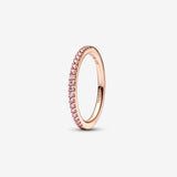 Pandora | Anello Pavè Fascia Sottile Oro Rosa