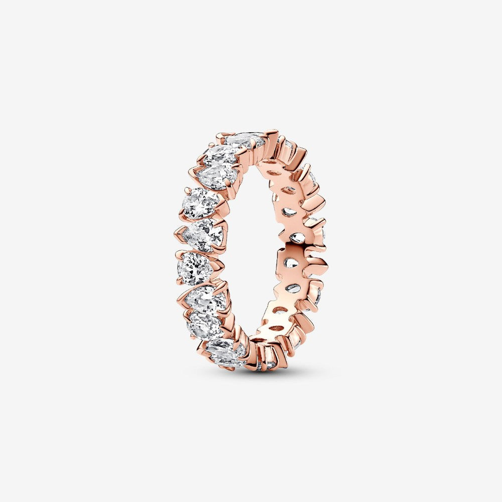Pandora | Anello Fascia Gocce Asimmetriche Oro Rosa