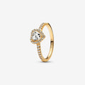 Pandora | Anello Cuore in Rilievo Dorato